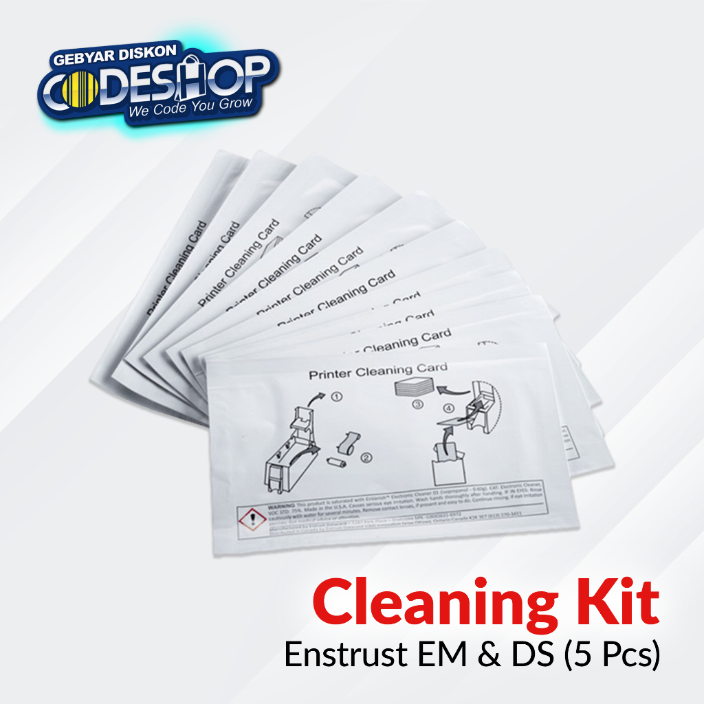 Cleaning Card Printer Entrust EM1 EM2 DS1 DS2 DS3 Original (5 Pcs)