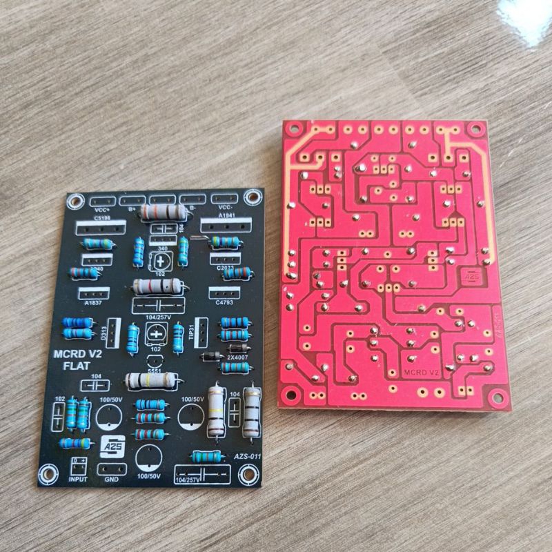 PCB MCRD V2 Flat Mono plus componen resistor