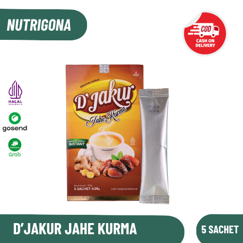 

D’jakur Jahe Kurma Premium Menngatasi Pegal Linu Isi 5 Sachet 125 gr
