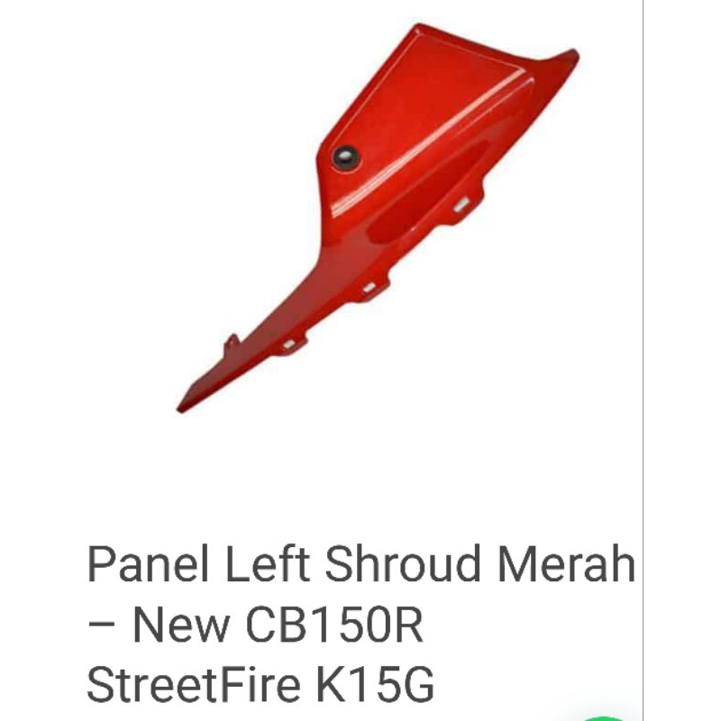 Panel kiri Shroud Merah  New CB150R StreetFire K15G original 50275-k15-920za