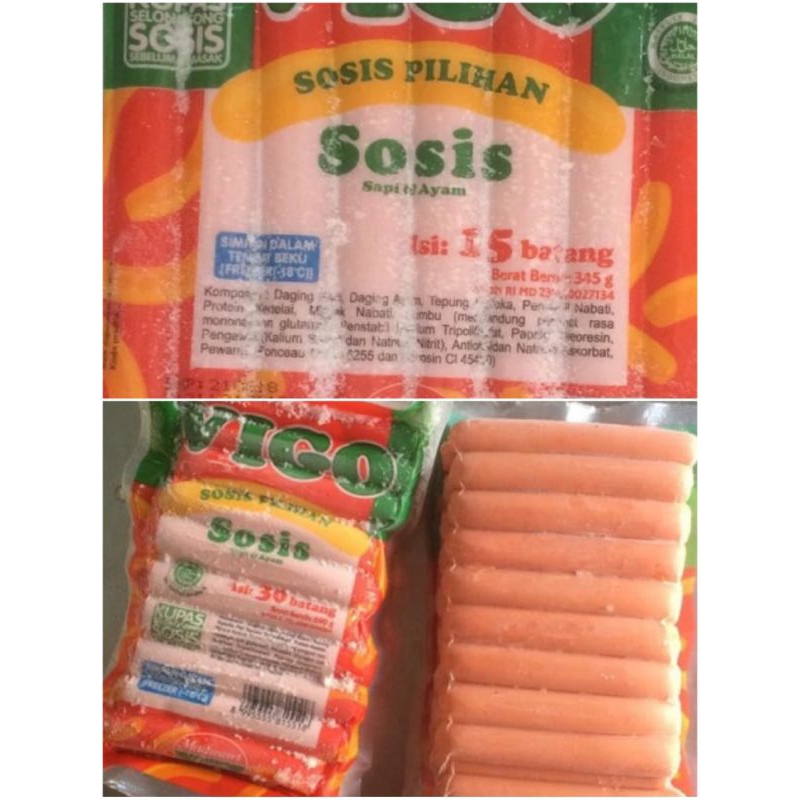 

Sosis vigo sapi+ayam isi 15,30pcs