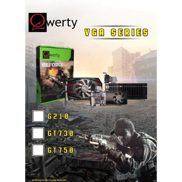 Vga Card Qwerty Geforce G210 1GB DDR3 64Bit