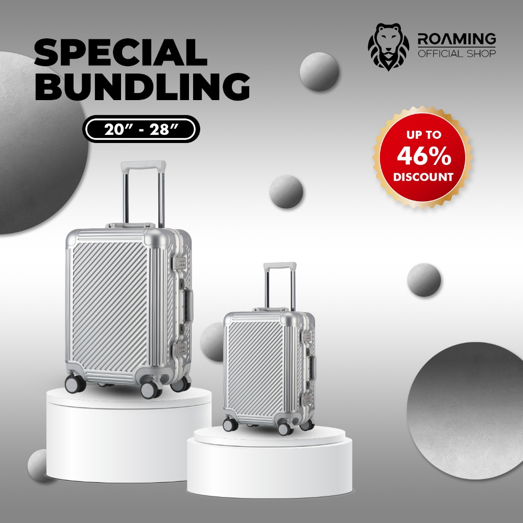 [SET] Roaming Koper Kabin & Bagasi R017 Size 20 + 28 Inch