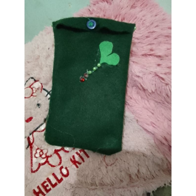 

dompet pensil kain flanel