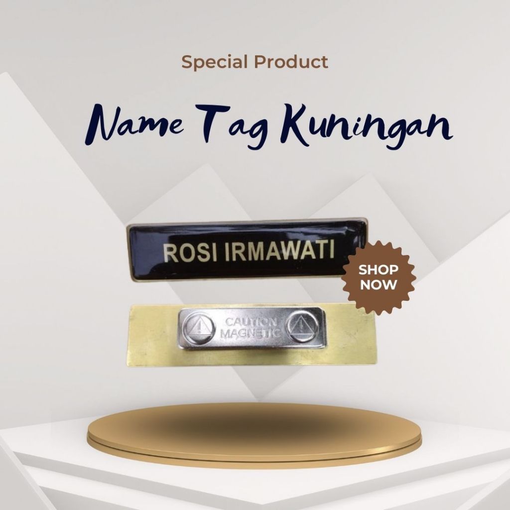 

Name tag magnet/kuningan