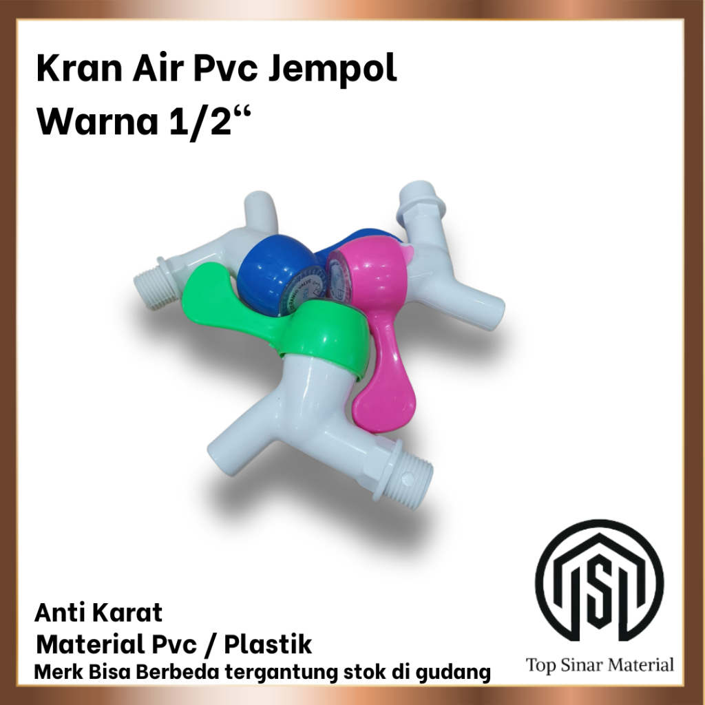 Kran Air Pvc 2 Way l Keran Jempol 1/2 Inch