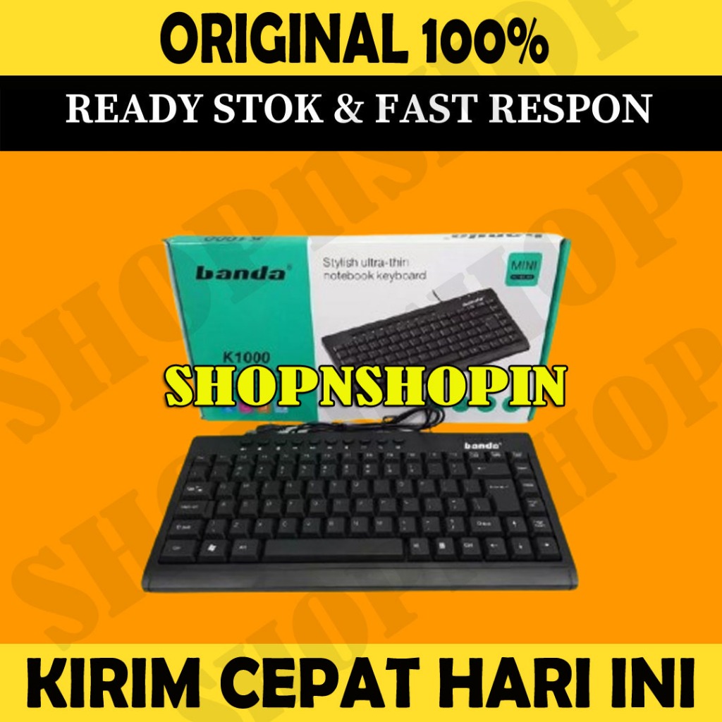 Keyboard USB Mini Multimedia Banda K-1000 Black