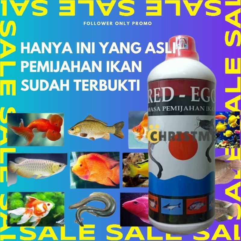 Red Egg 1000 ml 1 Liter Original - Meningkatkan Birahi Dan Reproduksi Telur Ikan (Untuk Masa Pemijah