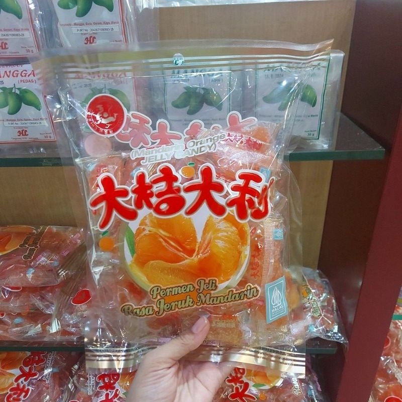 

permen jeli jeruk mandarin hong mao 500g soft candy jelly jeruk imlek