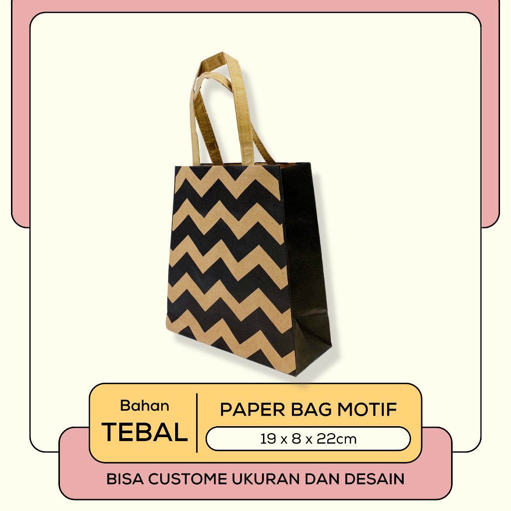 

Paperbag / Paper bag Motif / Paperbag Souvenir ukuran 20 x 8.5 x 22 cm