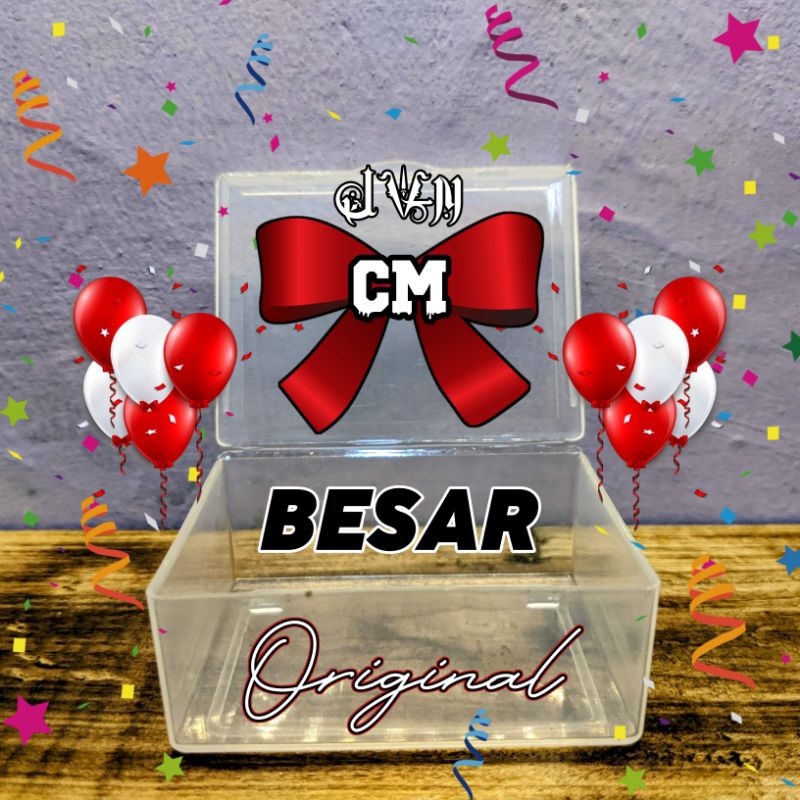 

(R) kotak mika Berbagai ukuran isi 10 (K) besar