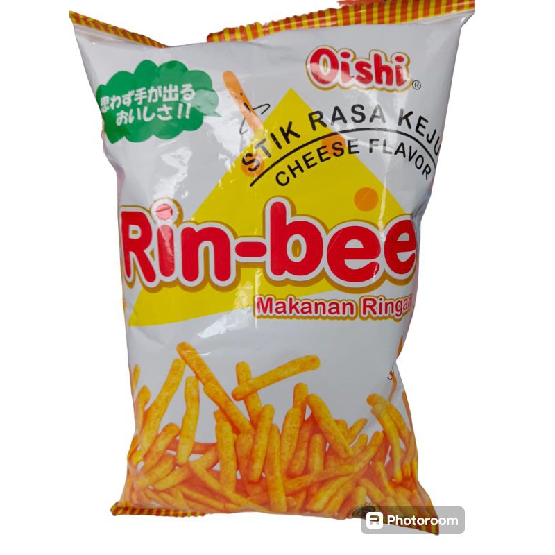 

camilan snack Oishi rin-beeMakanan ringan Stik rasa keju Cheese flavor 60gr