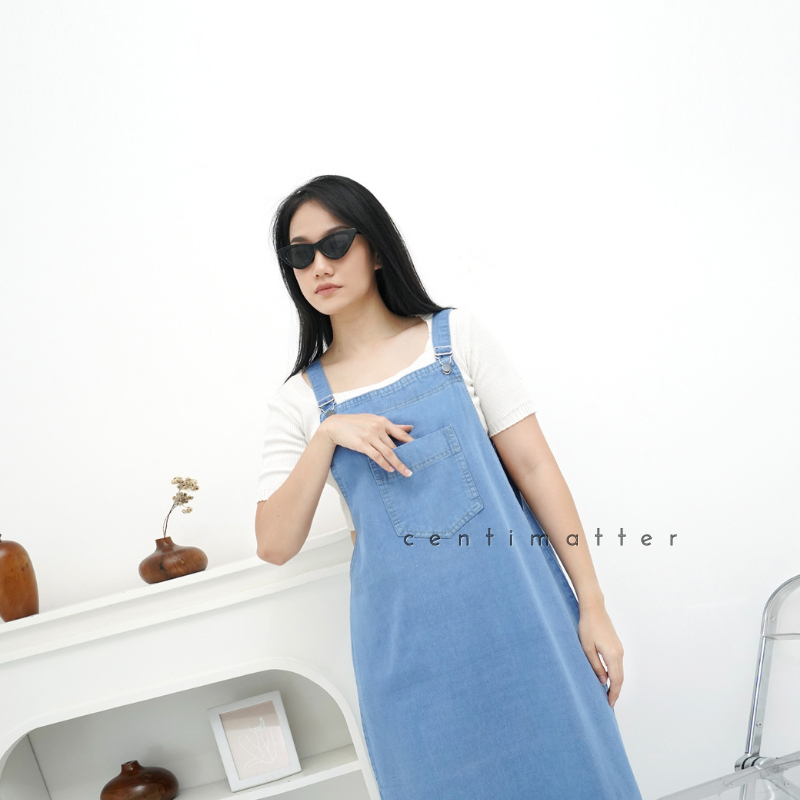 overall jeans wanita (no inner) overall denim terbaru baju kodok wanita remaja