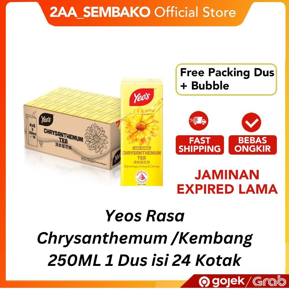 

Yeos Teh Kembang Kotak Chrysantemum 250Ml X 24 Kotak
