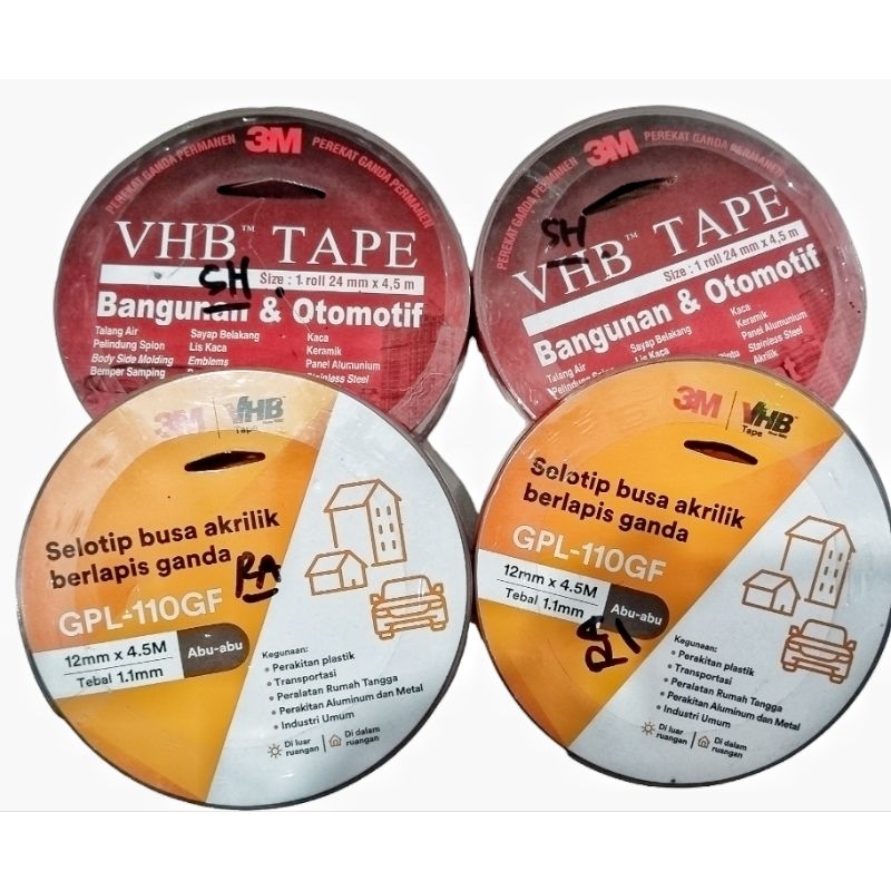 DOUBLE TAPE 3M RED BESAR/KECIL