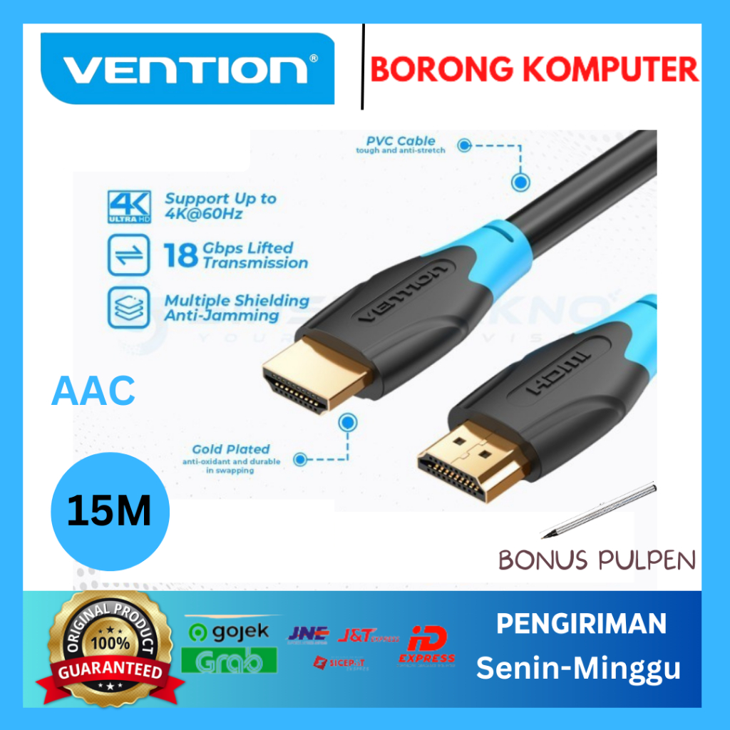Kabel HDMI Vention AAC 15 Meter Male to Male - AAC