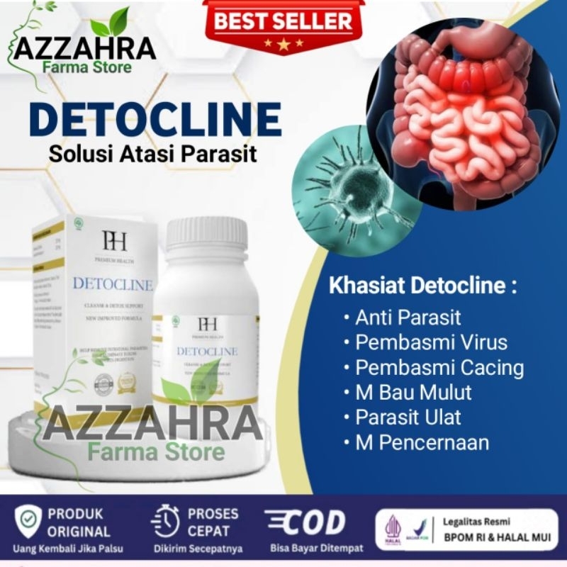DETOCLINE Obat Penghilang Parasit - DETOCLINE Asli Original Resmi BPOM