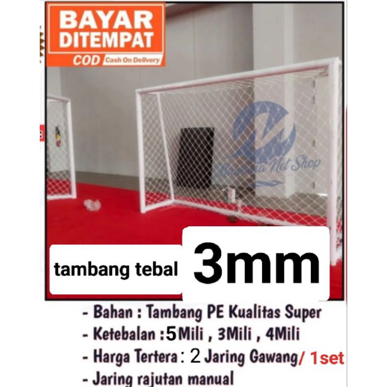 KODE P85X jaring gawang futsal tali 3mm4mn5mm6mm