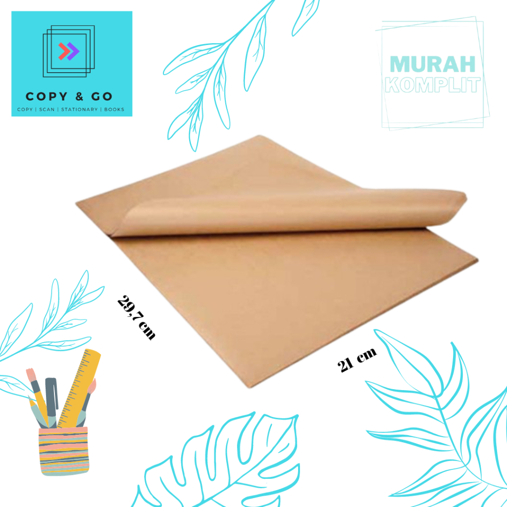 (10 lembar) Kertas Samson/ Kraft Coklat A4 80 Gsm