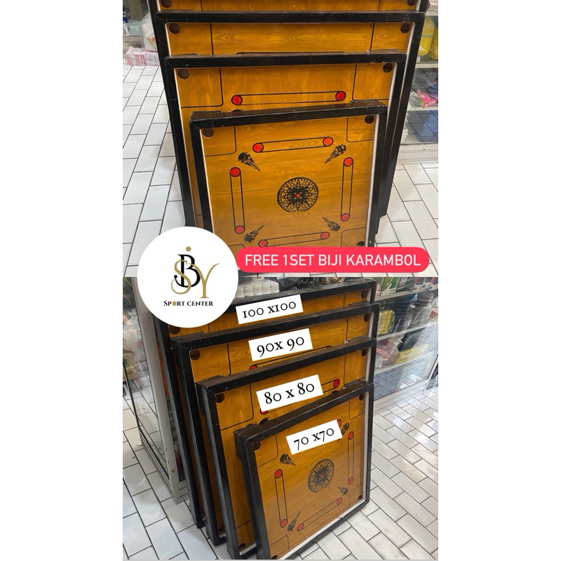 [LOKAL] Meja Karambol ukuran 70x70 , 80x80 , 90x90 , 100x100 FREE 1 SET BIJI KARAMBOL + FREE 1 BOTOL