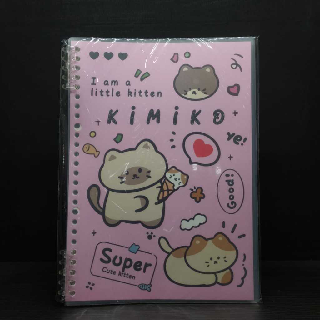 

Gramedia Kediri - Kako Kimiko Cat 10 Ring Notebook B5 Pink