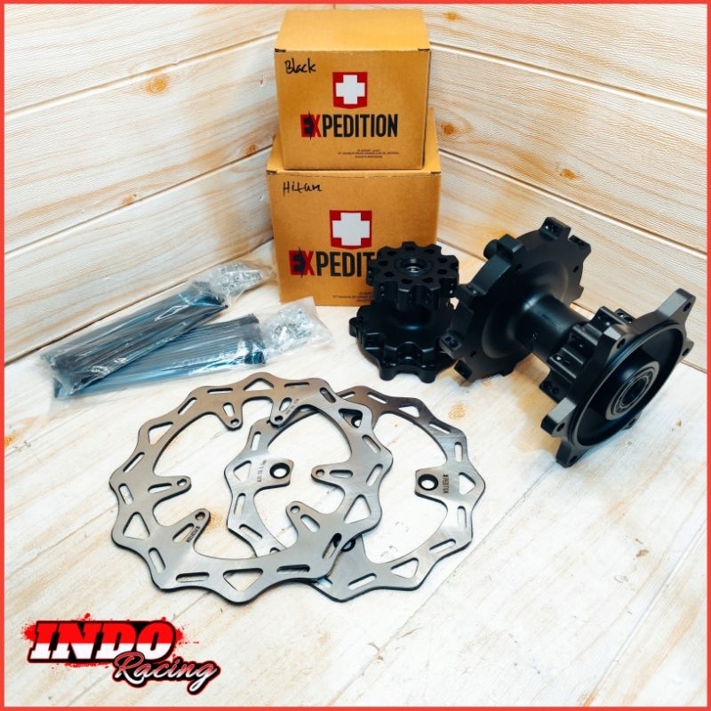 Tromol Expedition CRF 150 Set Depan Belakang plus Jari Jari dan Piringan Cakram Motor CRF 150L Exped