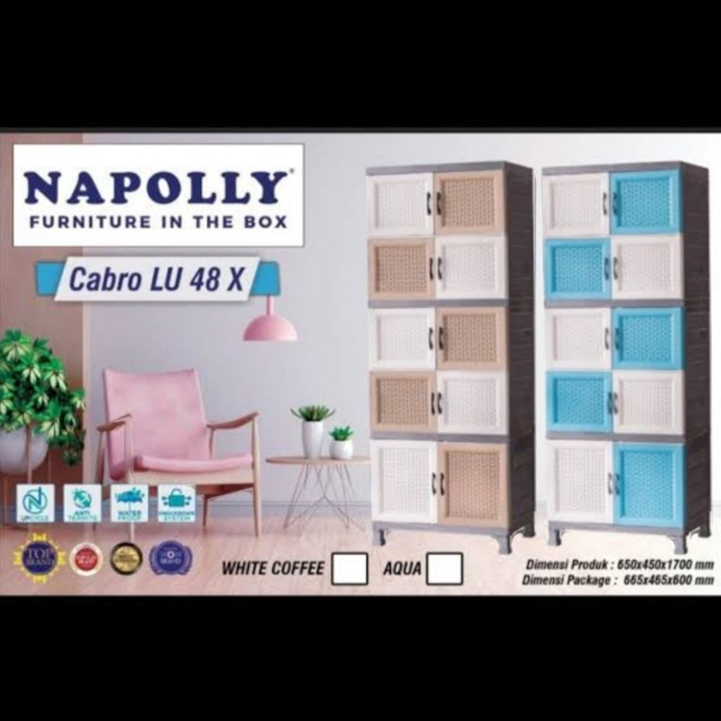 Lemari Plastik Cabro Lu 48 Napolly