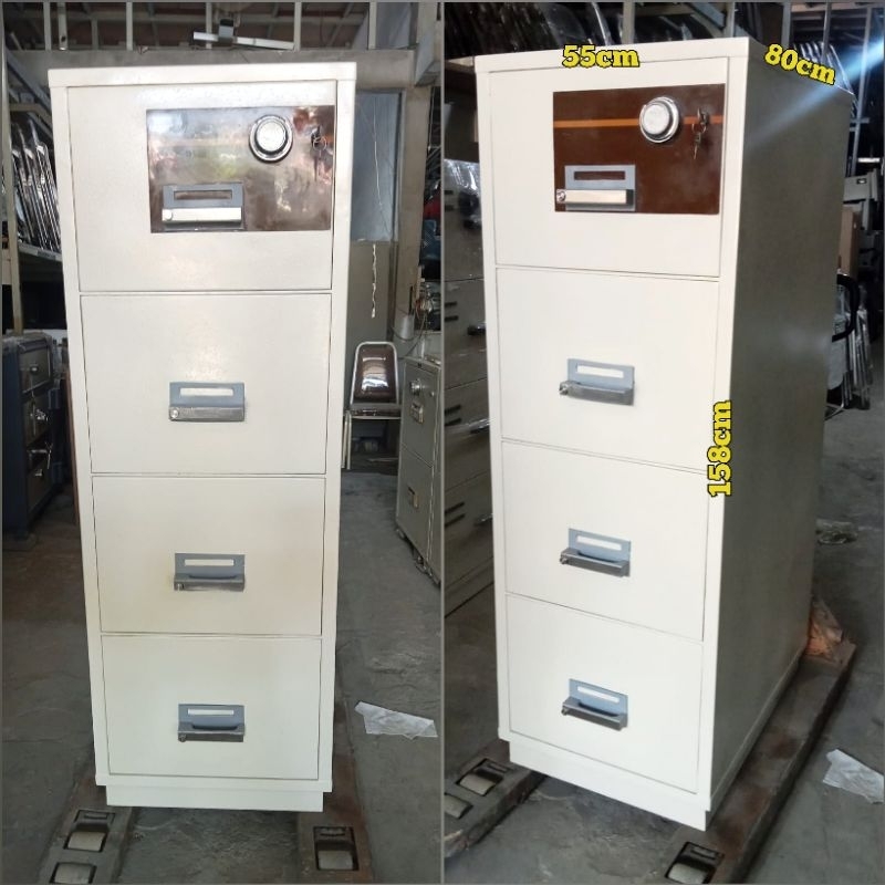 fireproof 4 laci tahan api Rpf 4 laci rekondisi brankas laci tahan api