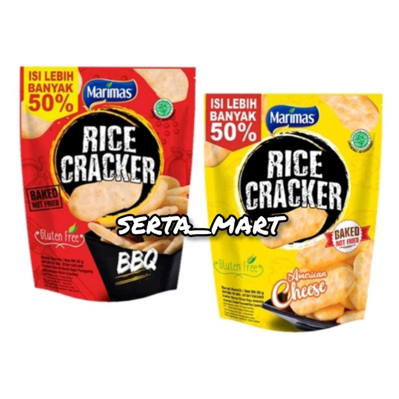 

Marimas Rice Cracker Gluten Free 50gr - Rice Crackers Cheese / BBQ