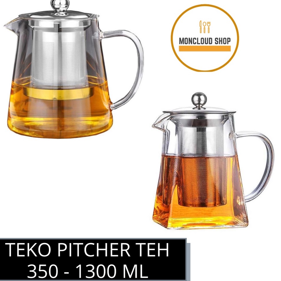 Teko Kaca Tahan Panas Bening  Teko Teh Saringan Teh  Teko Kaca Tahan Api  Pitcher Teh  Chinese Teapo