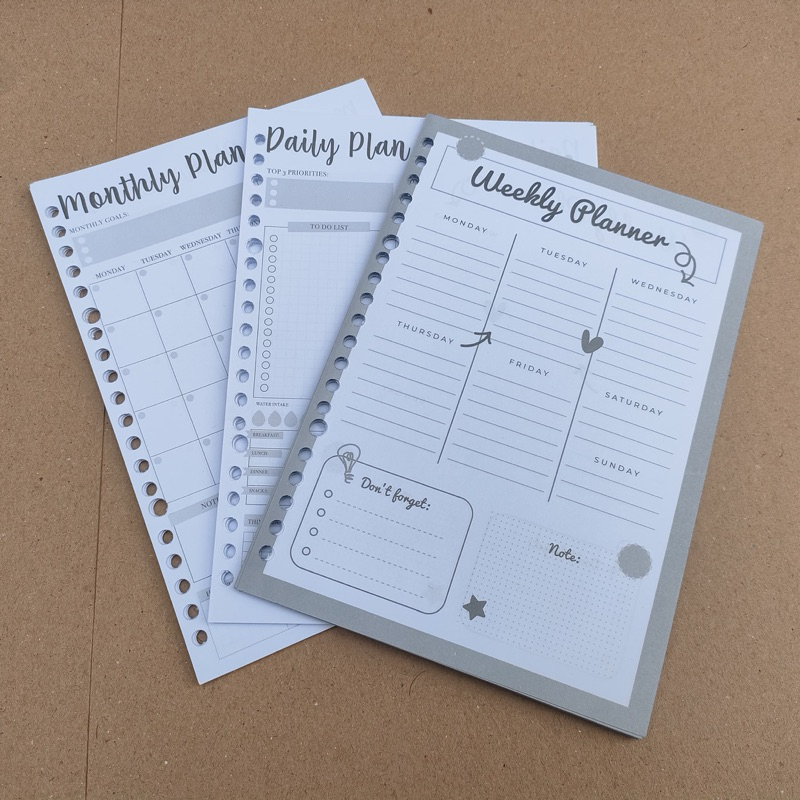 

Loose leaf kertas binder/loose leaf daily/weekly/ monthly planer
