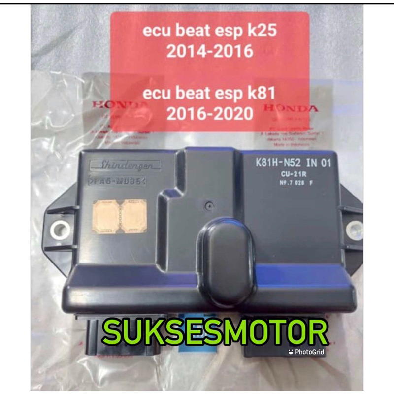 ECU ECM UNIT CONTROL BEAT ESP STATER HALUS JAPAN K81H-N52 IN 01 HONDA