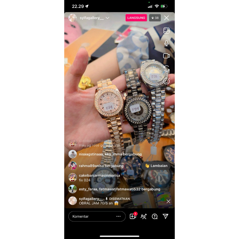 LIVE SHOPEE JAM TANGAN