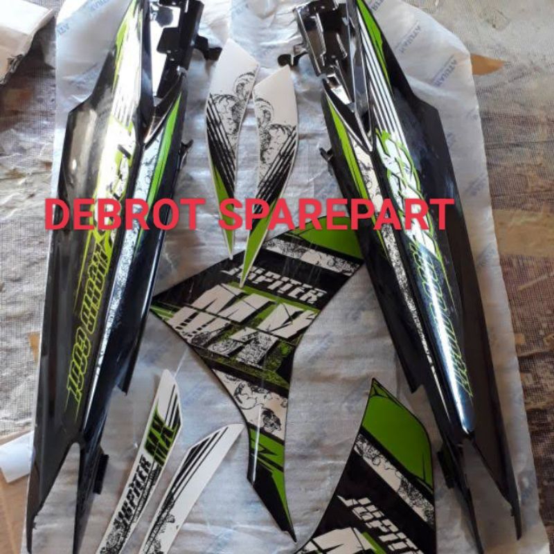 Cover body motor Yamaha Jupiter MX new 135 plus striping hijau