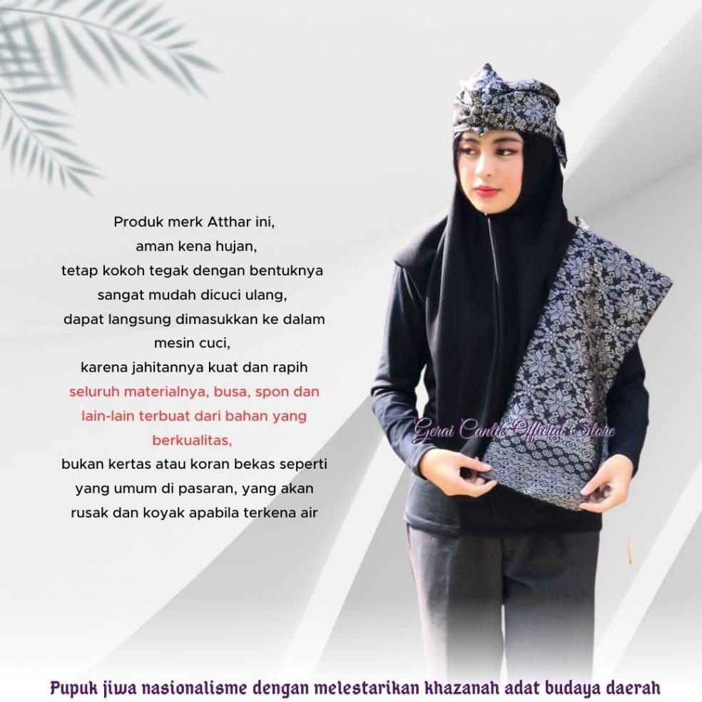 ART P42U Setelan iket kepala instan praktis selendang cukin syal jawa sunda totopong udeng blangkon 