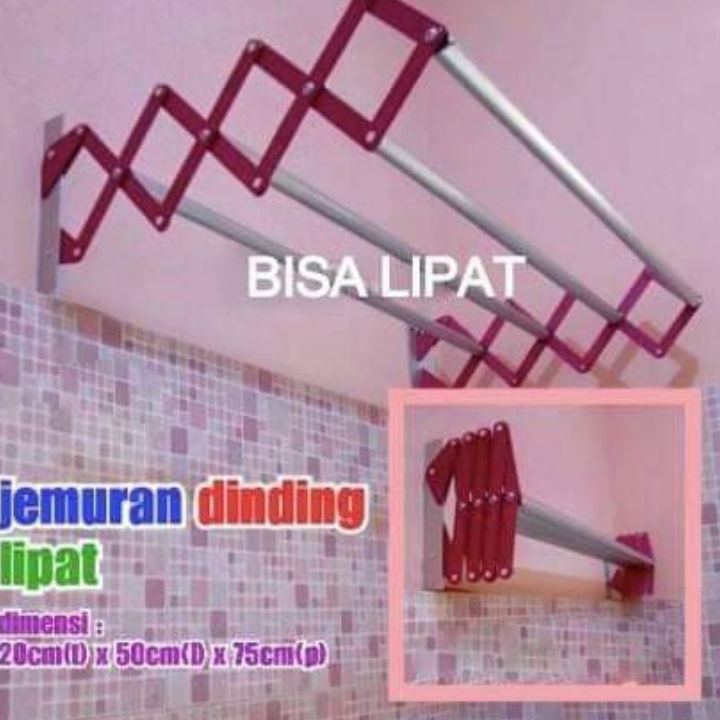 COD Jemur dinding lipat jemuran lipat tembok jemuran handuk dan jemuran baju 75cm