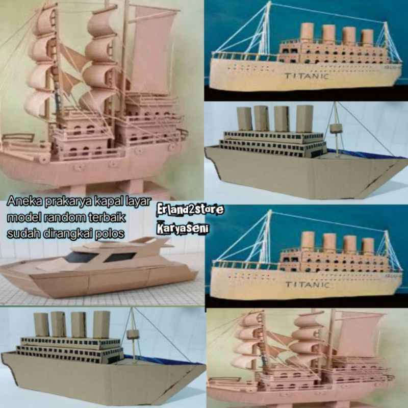 kapal bambu miniatur | handmade