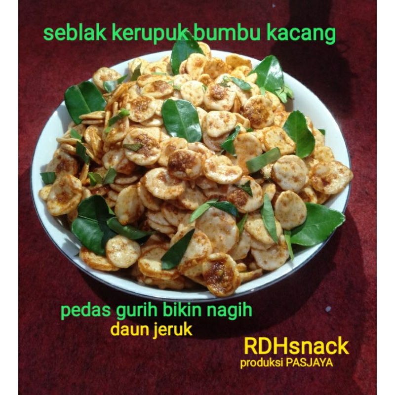 

krupuk seblak bumbu kacang pedas gurih bikin nagih