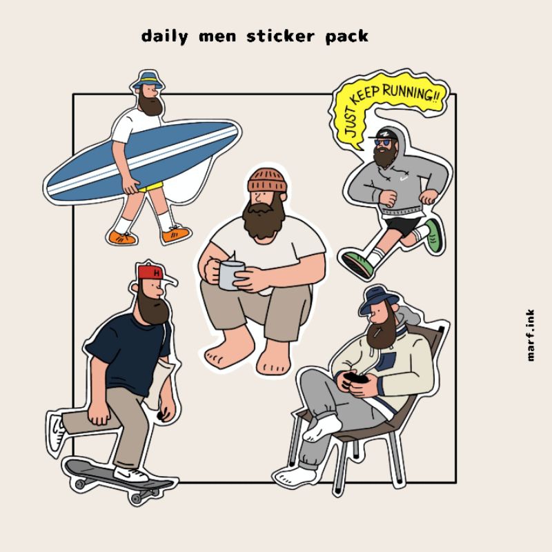 

sticker daily men kualitas gambar HQ