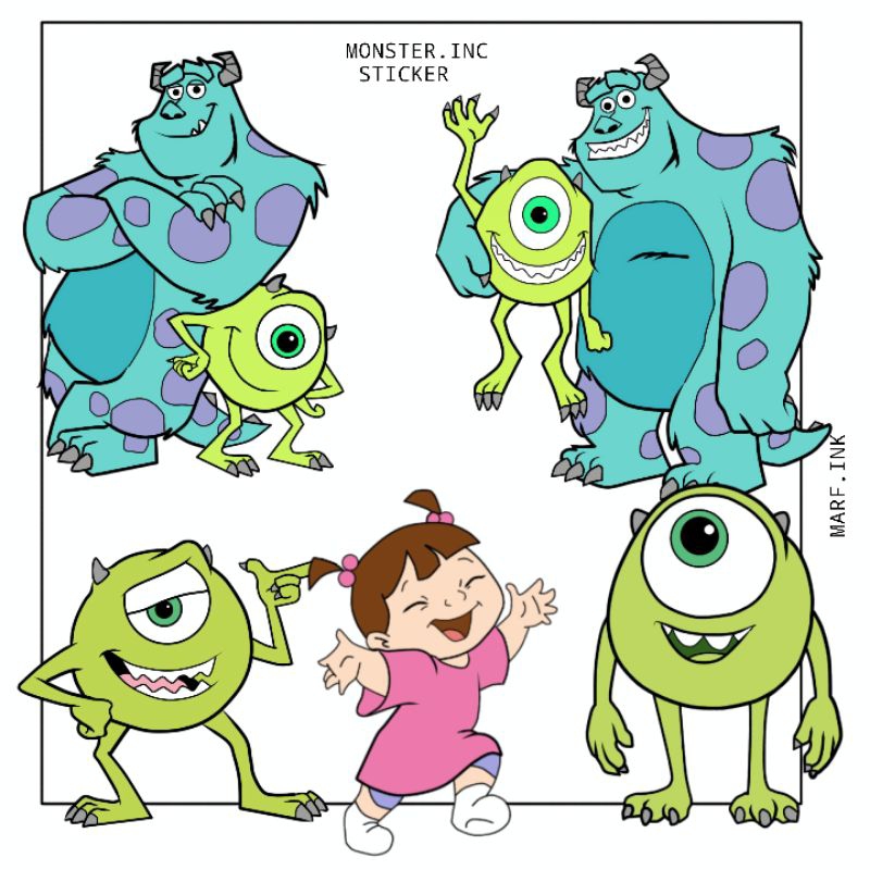

monster inc stiker kualitas gambar HQ