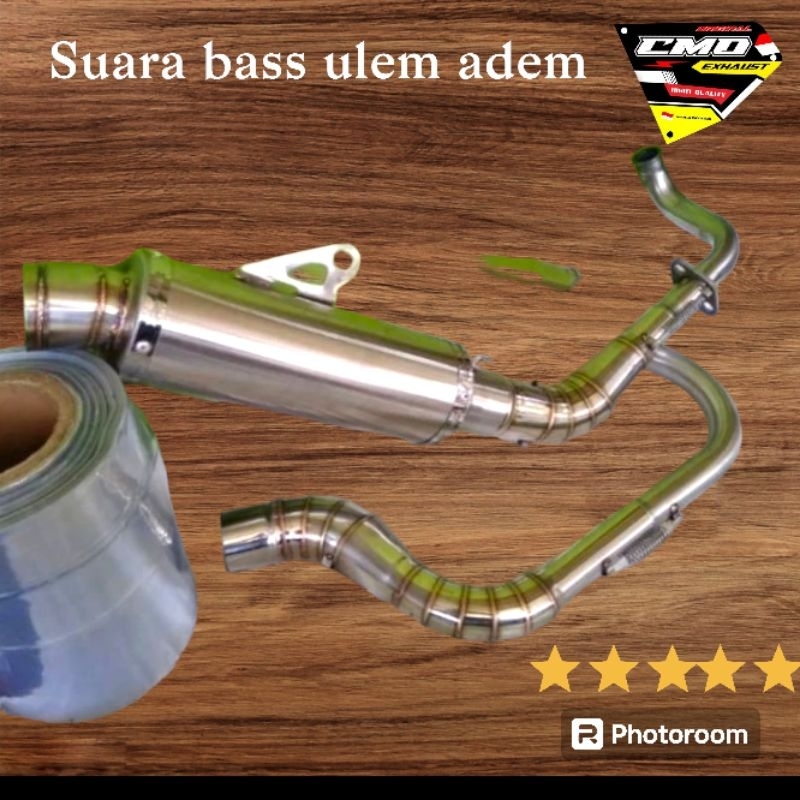 Terlaris Teroriginal KNALPOT POLOS Model CUSTOM BEST 3 Leher Samping BEAT SCOOPY