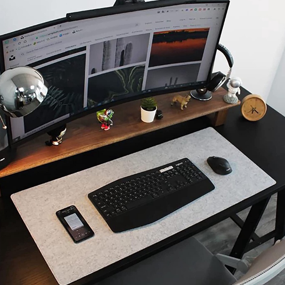 Mousepad Alas Meja Laptop Komputer Keyboard Non Slip Desk Mat  Gray