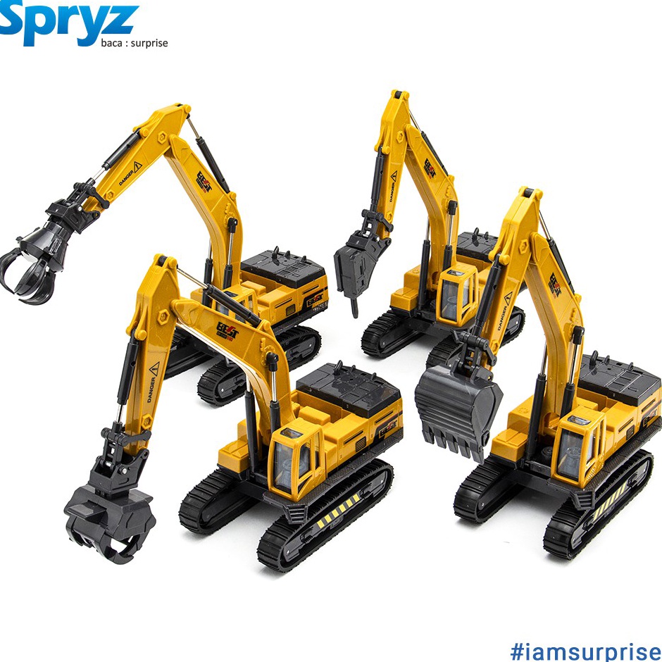 Terupdate Spryz Construx 155 Excavator Mainan Miniatur
