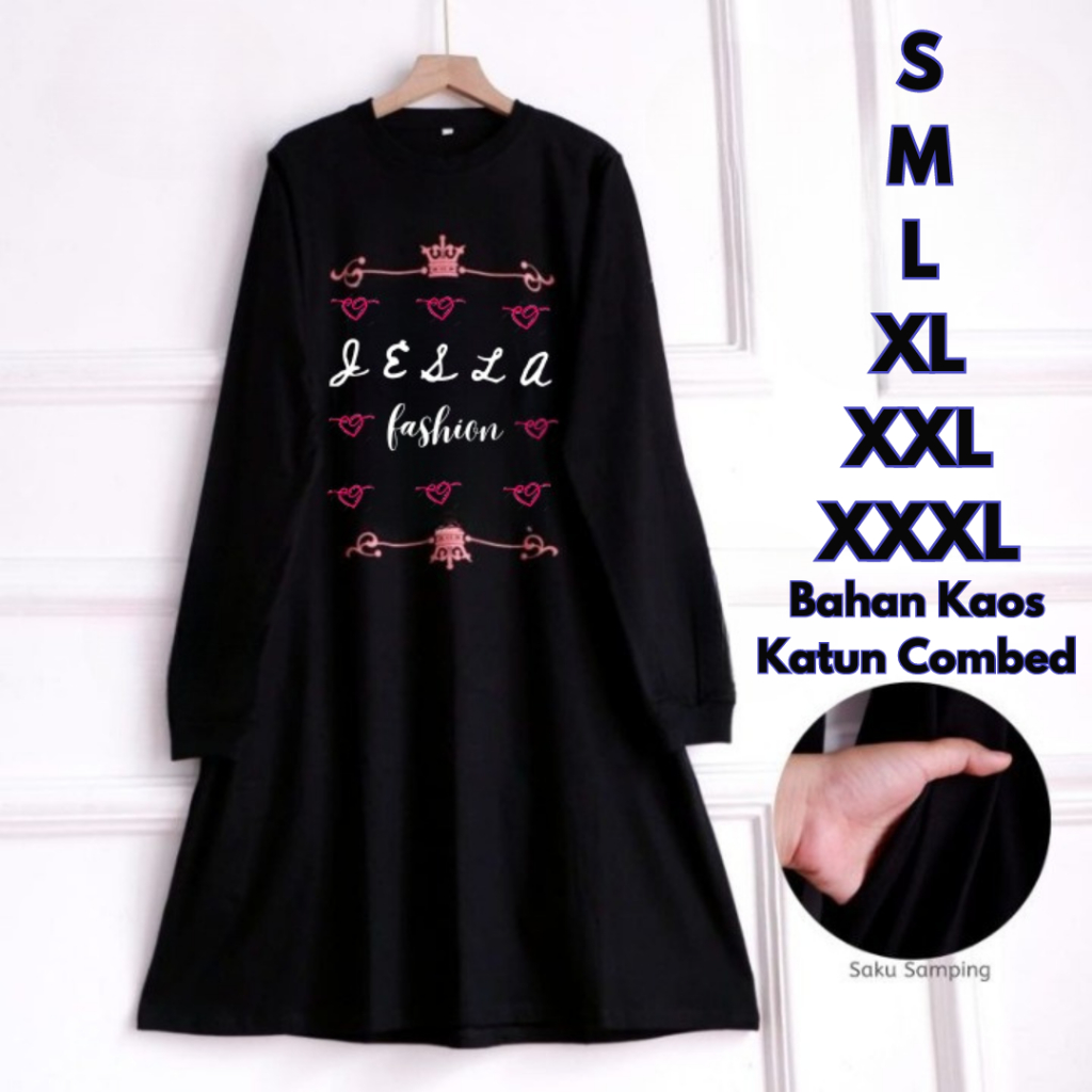 Baju Atasan Wanita Oversize Roxy Tunik BO S M L XL XXL XXXL Kaos Katun Combed Baju Tunik Kaos Wanita