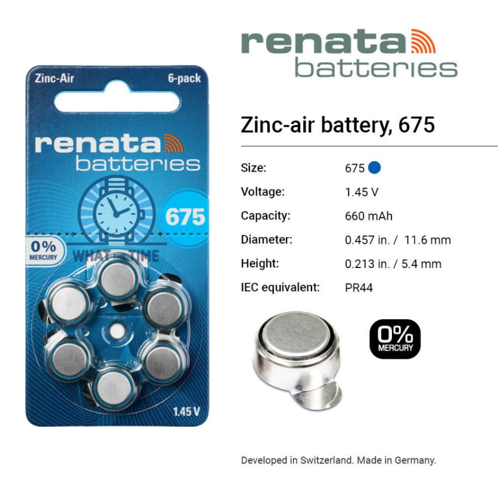 WTT Baterai Kancing Renata ZA675 PR44 44 Original Batre Alat Bantu Dengar Hearing Aid