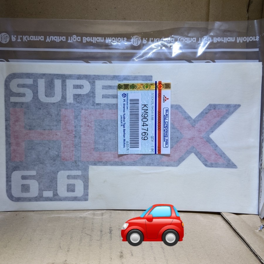 sticker stiker canter tulisan super HDX 6.6 original