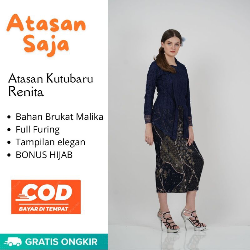 TERLARIS Atasan Kebaya Kutu Baru Free Hijab Kebaya Brukat Malika Brukat Kebaya Wisuda Kebaya