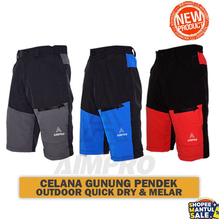 Hot Sale Celana ung Ringan Celana Pendek Hiking Trekking Outdoor Quickdry AIMPRO