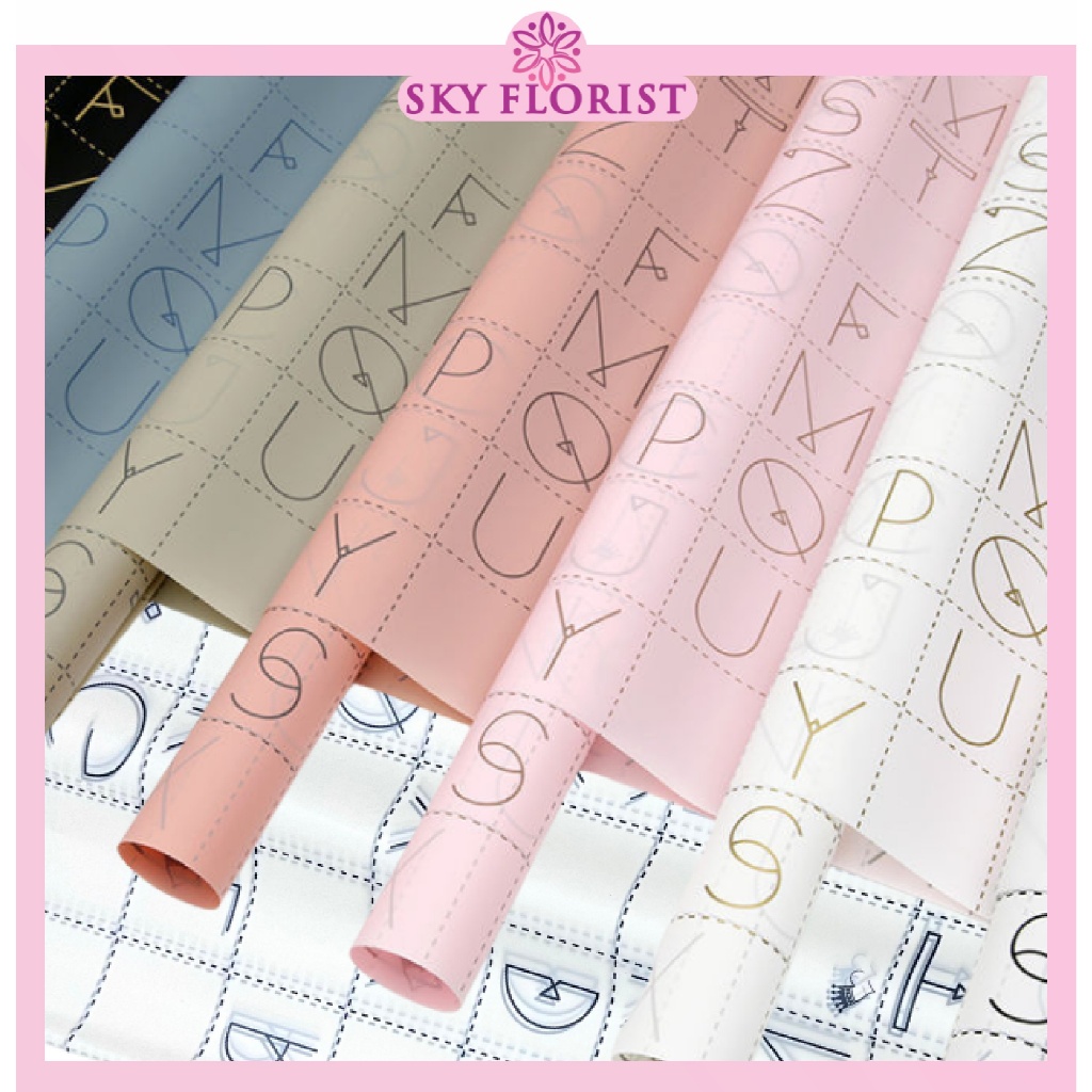 

Kertas Buket Motif Huruf Alphabet Flower Wrapping Cellophane Florist Ecer Lembaran KB6020