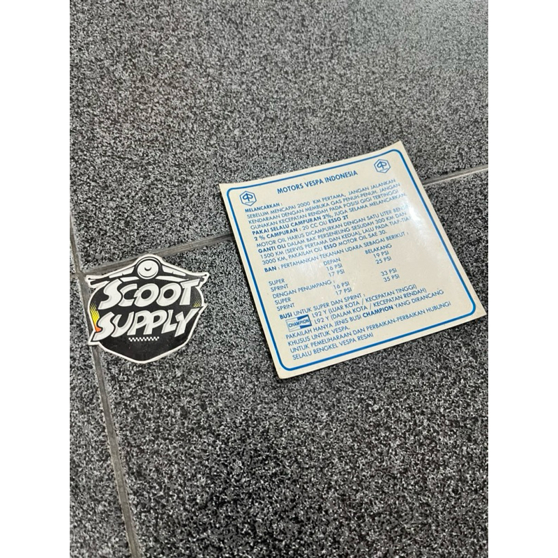 Stiker Running In Vespa Px Ps Excel Exclusive Strada Spartan Super Sprint PTS Vbb Vnb Vba